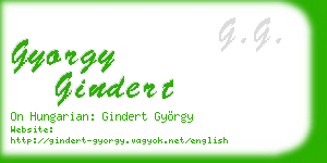gyorgy gindert business card