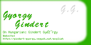 gyorgy gindert business card